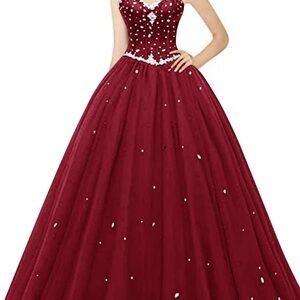 Elegant Burgundy Evening Gown